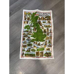 VTG Ulster Weavers Irish Linen Tea Towel Wall Decor Historical Britain Souvenir